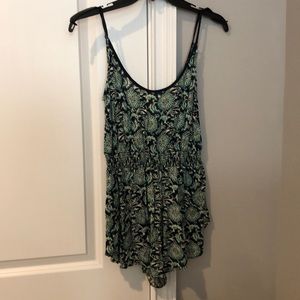 Urban Outitters Blue Printed Romper